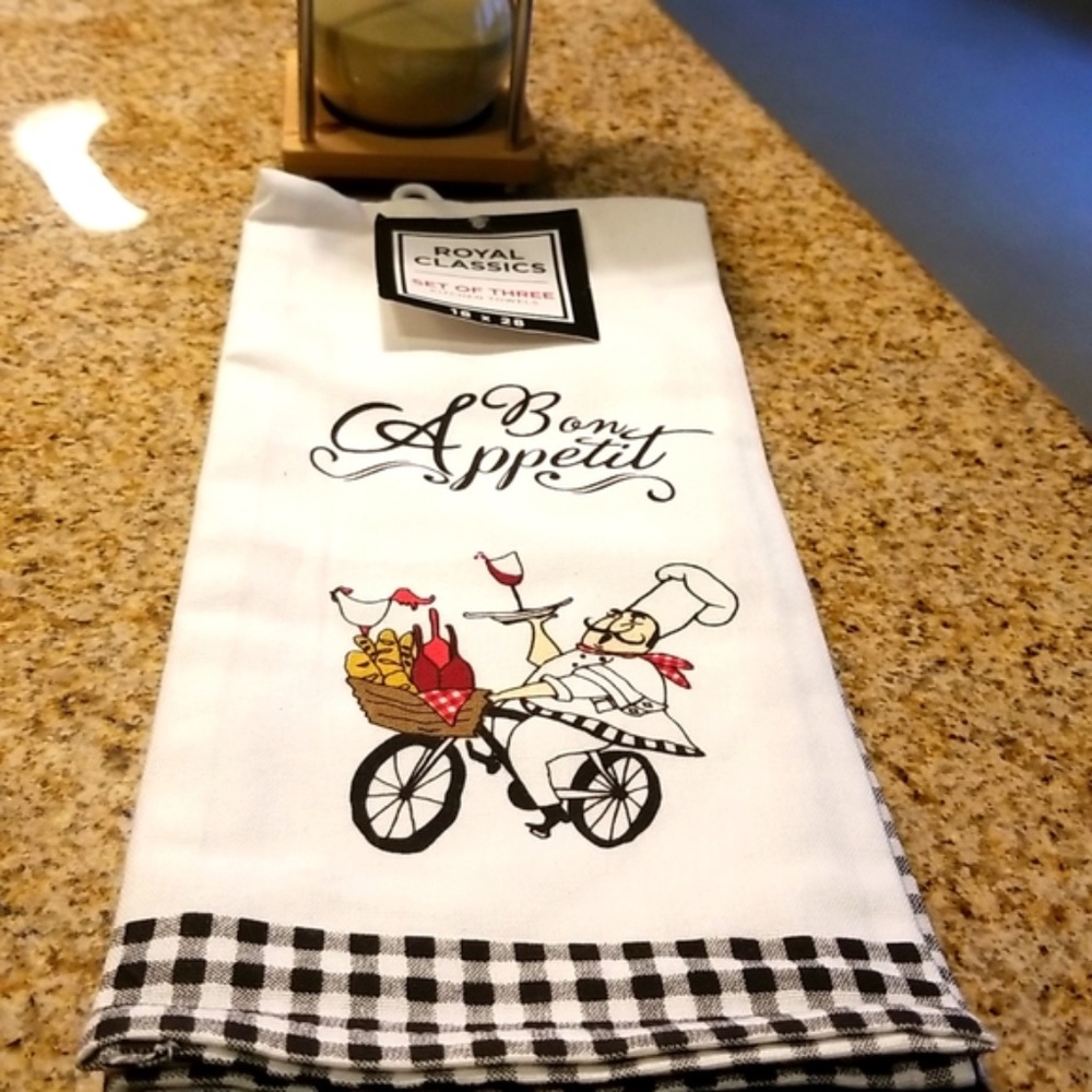 Set of 3 French / Italian kitchen towels